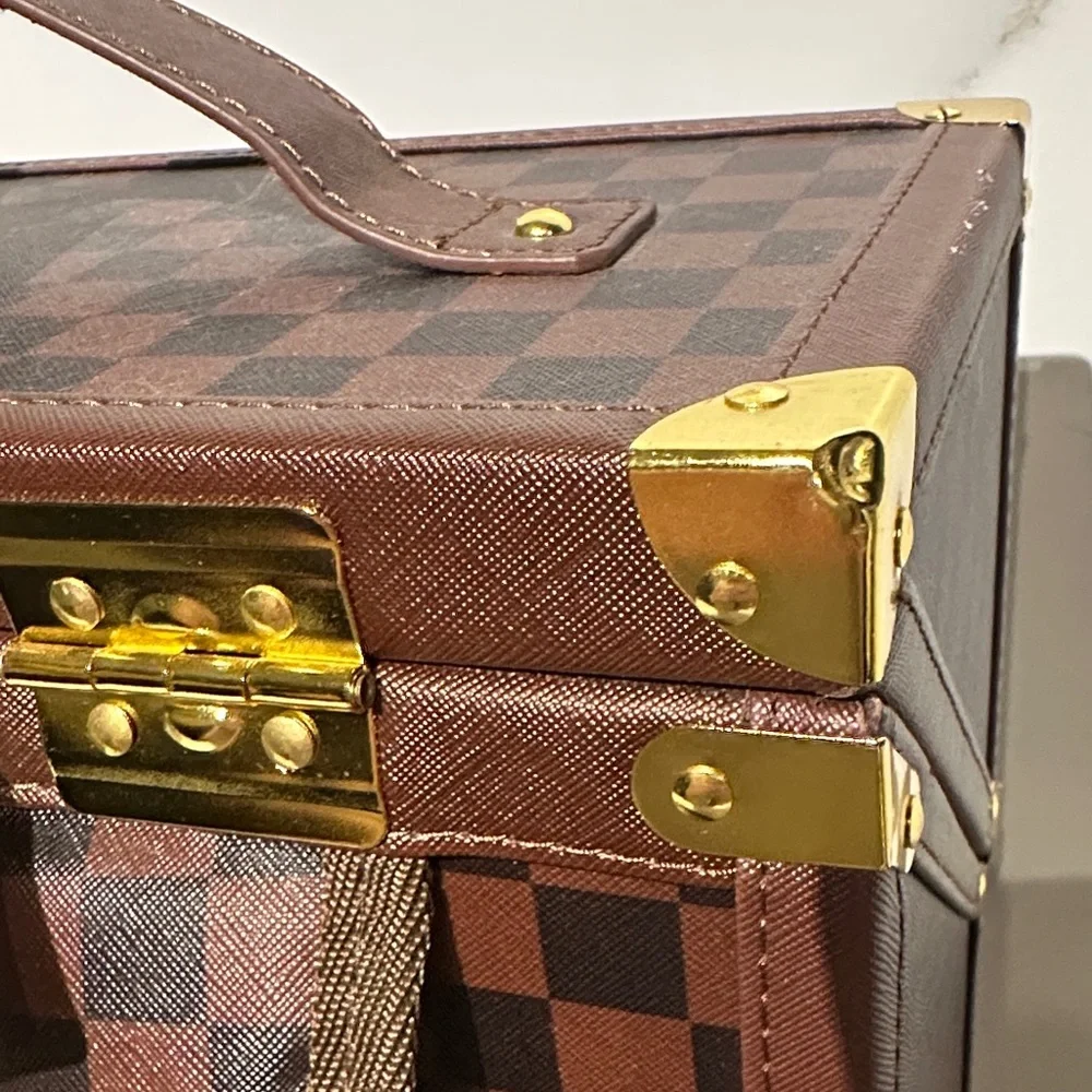 Sprayground Brown Checkered Chataraunga Bag
